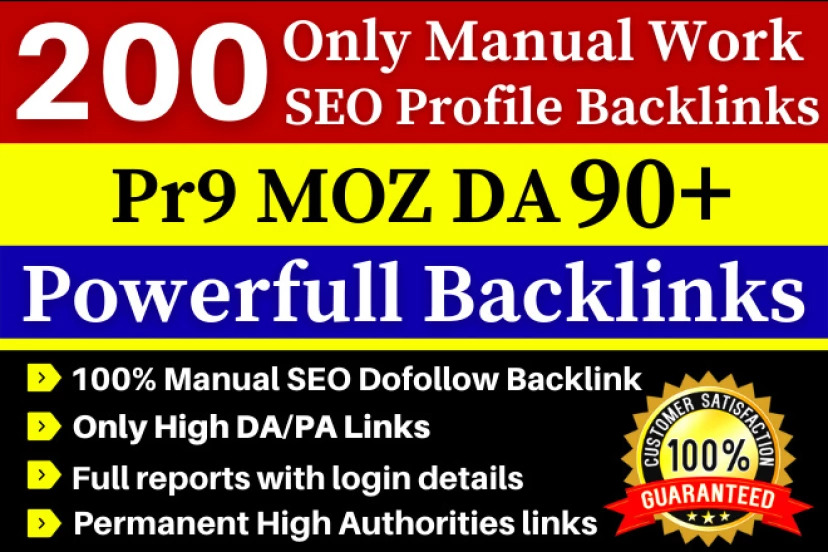 200+ High Authority Moz DA 90+ SEO Dofollow Profile B...