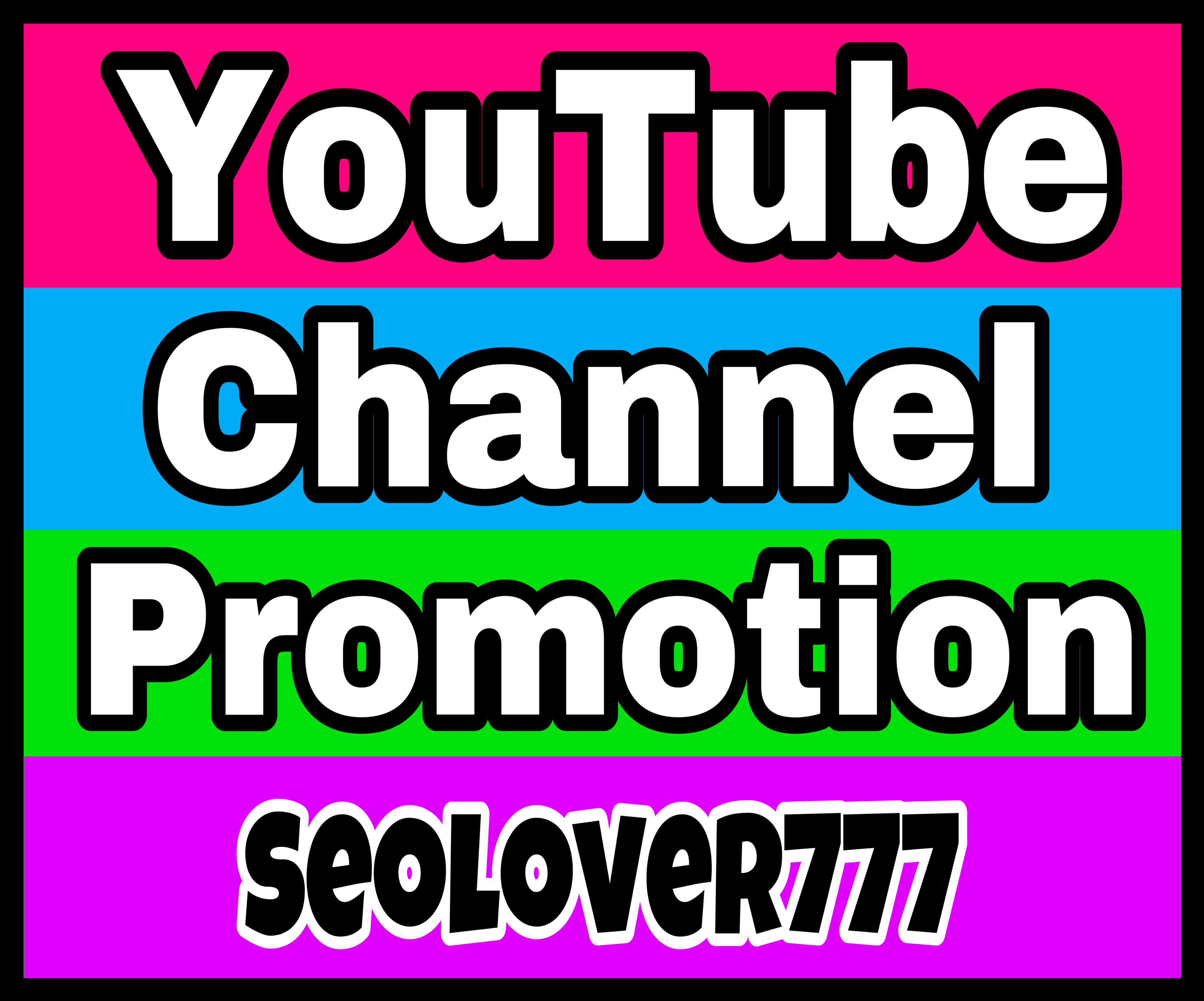  YouTube real and organic promotion and marketing