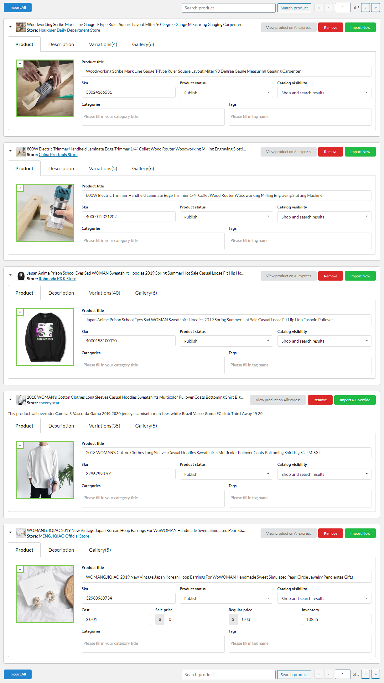 Woocommerce Aliexpress Product Import Plugin