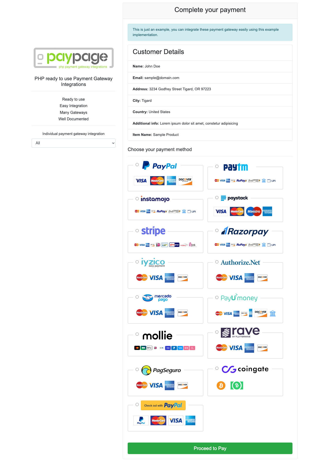 Multi Payment Gateway Integrations PHP SCRIPT