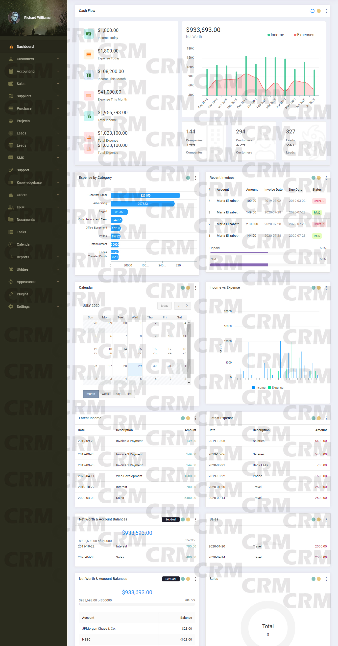 CRM Web Invoice billing Customer Relationship Manager (PHP Script)