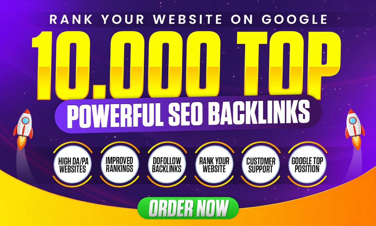 Rank Your Website on Google Top with 10000 Top SEO Backlinks ⭐