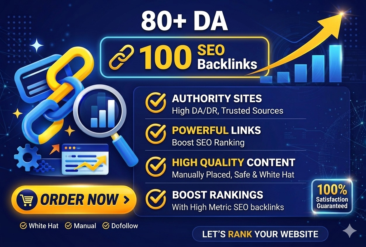 Our agency will do 100 white hat SEO backlinks on high da website