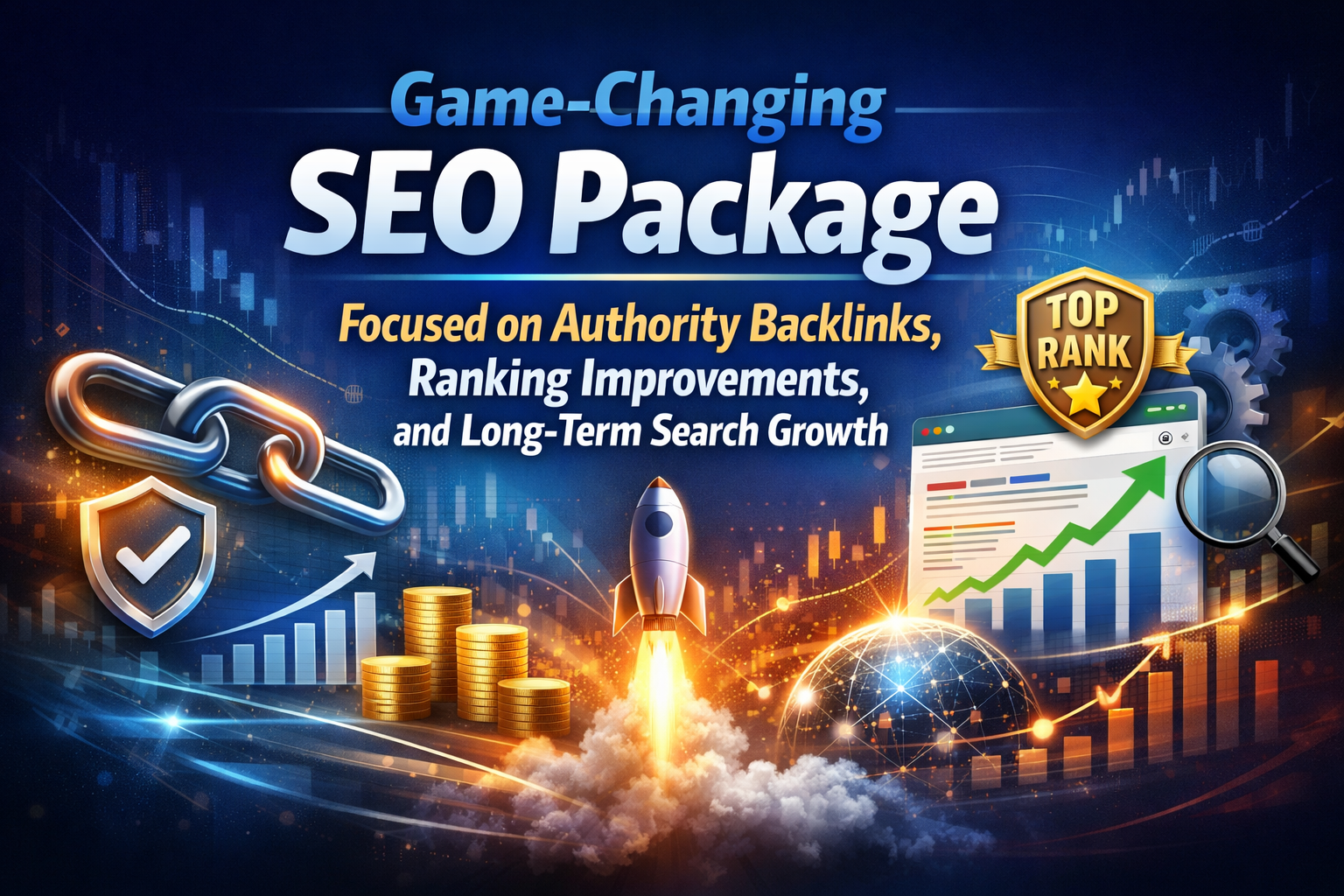 Game-Changing SEO Package Focused on Authority Backlinks Ranking Improvements, and Long-Term Search 