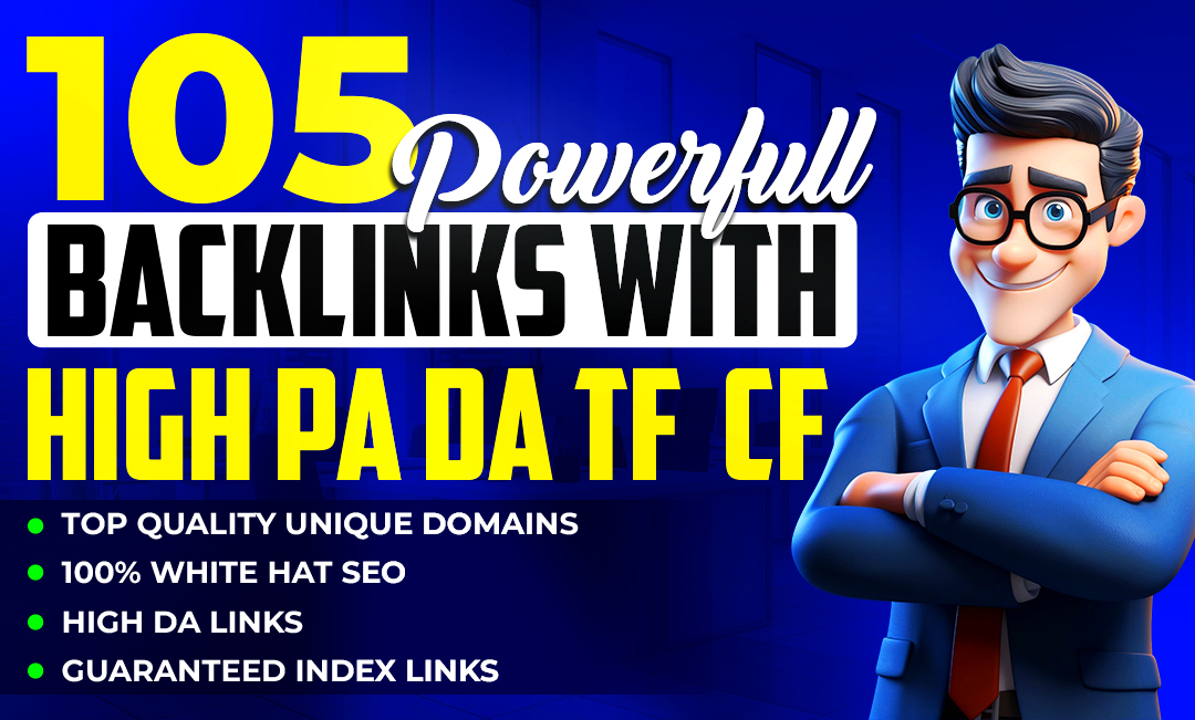 Increase Ranking 105 Powerful Seo Backlinks With High...
