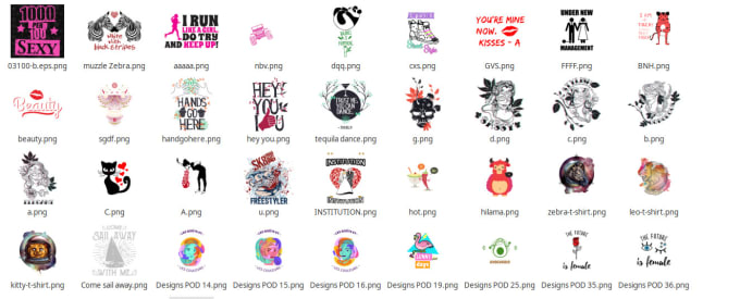 300 women's clothing niche designs in png format for Print On Demand (POD)