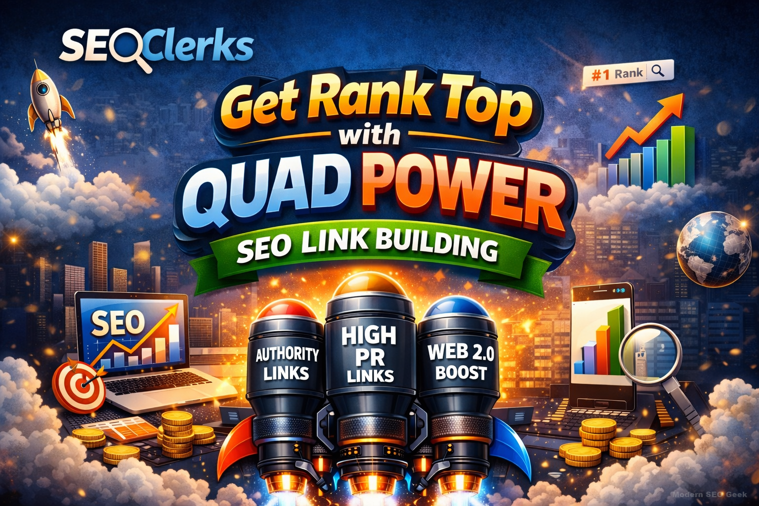 Get Rank Top with Quad Power SEO Link Building