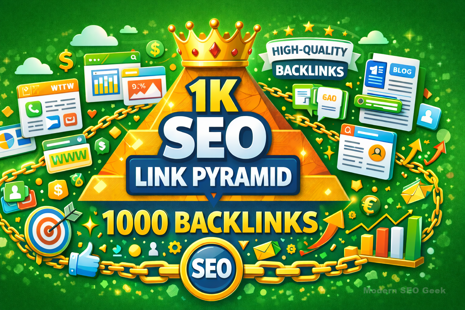 SEO Link Pyramid with High quality Backlinks