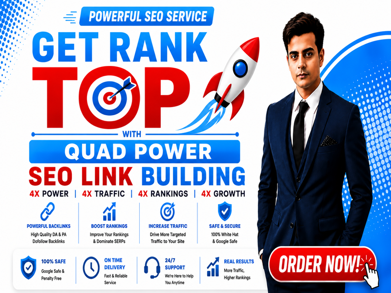 Get Rank Top with Quad Power SEO Link Building