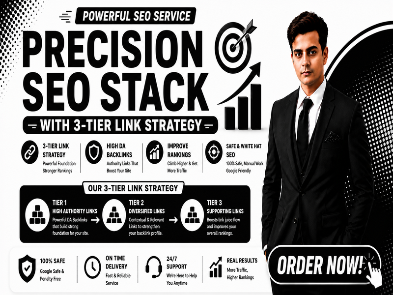 Precision SEO Stack with 3-Tier Link Strategy