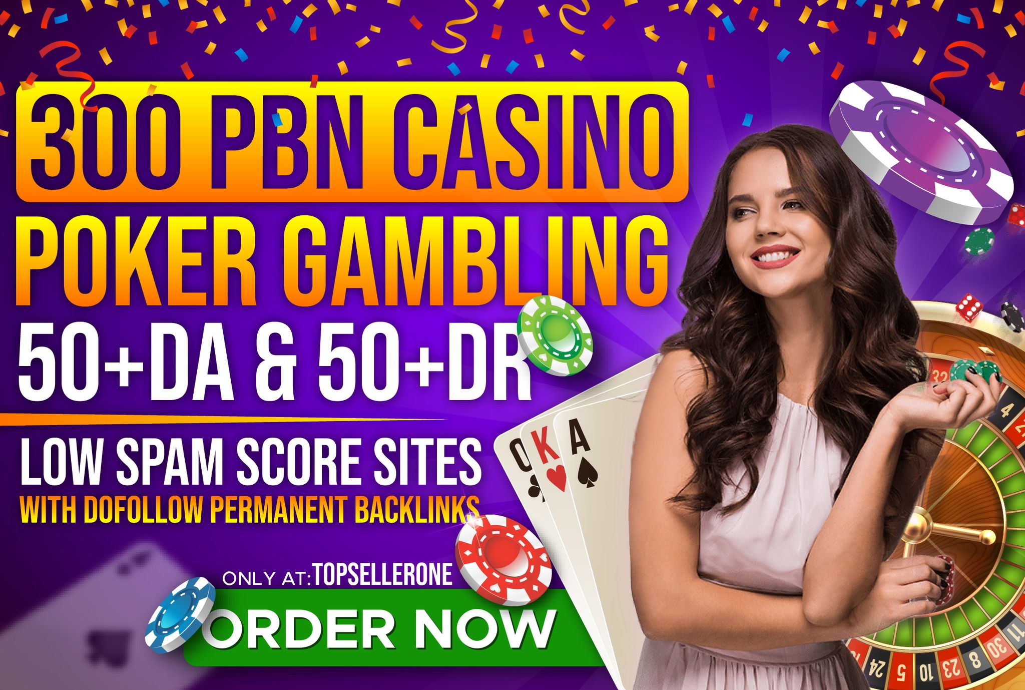 Casino Poker Gambling 300 PBN with high DA 60+ & DR 50+ Low Spam Score dofollow permanent backlinks