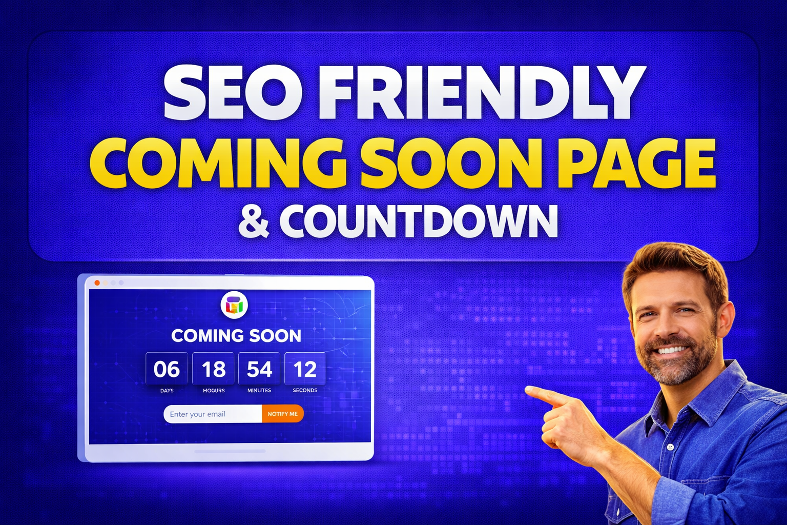 I will create a professional SEO friendly coming soon page with countdown