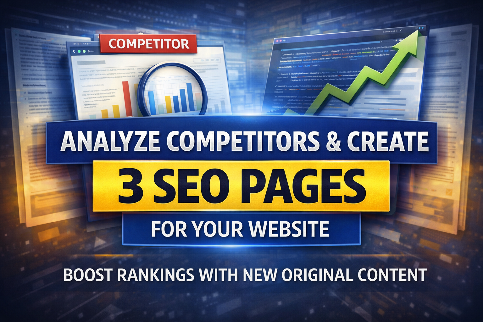 I will analyze competitors and create 3 original SEO-friendly pages for your website