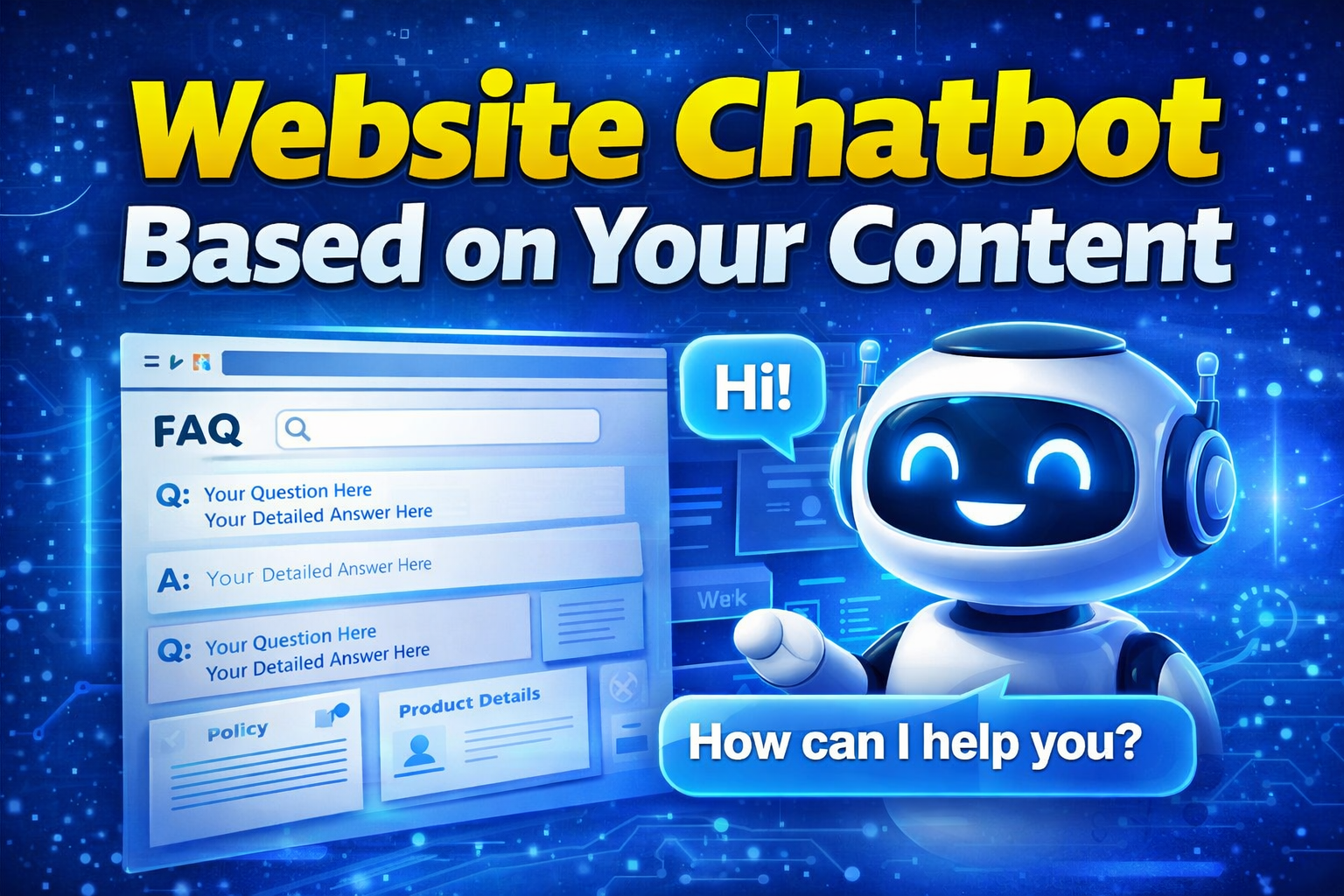 I will set up a website chatbot based on your content for support and leads