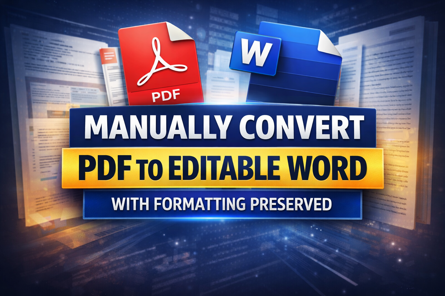 I will manually convert PDF to editable Word with formatting preserved
