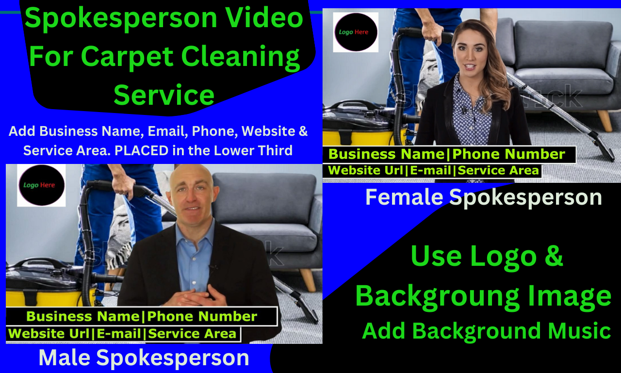Provide spokesperson video for carpet cleaning company