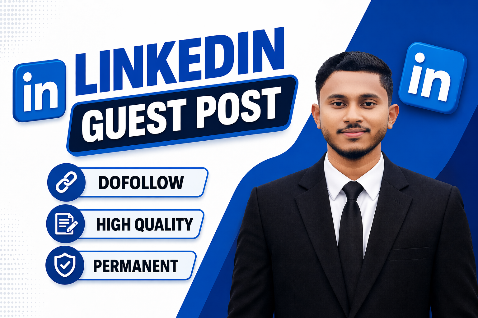 I will create and publish professional 10 LinkedIn ba...