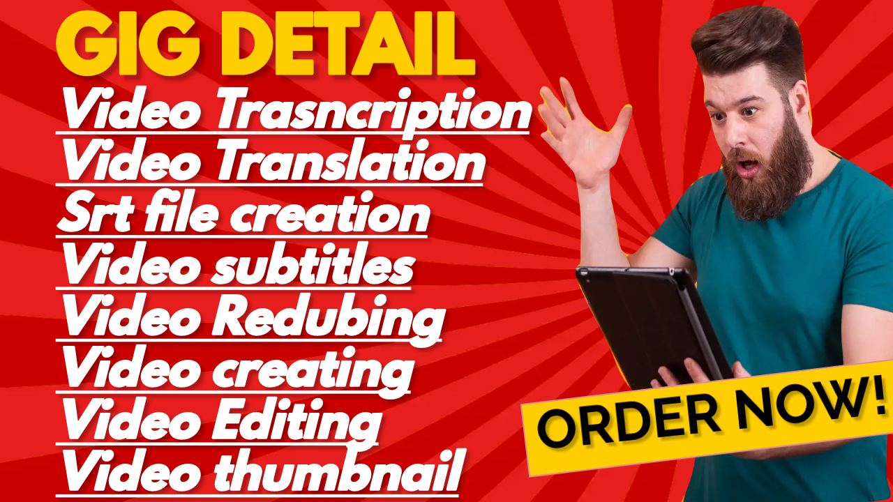 I WILL transcribe, translate, subtitle and redub vi...