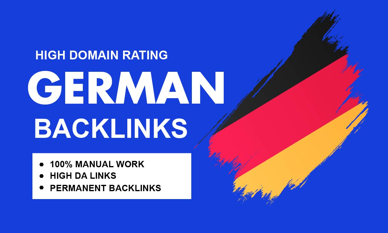 Permanent 50 German High DA Backlinks Top deutsche Ge...