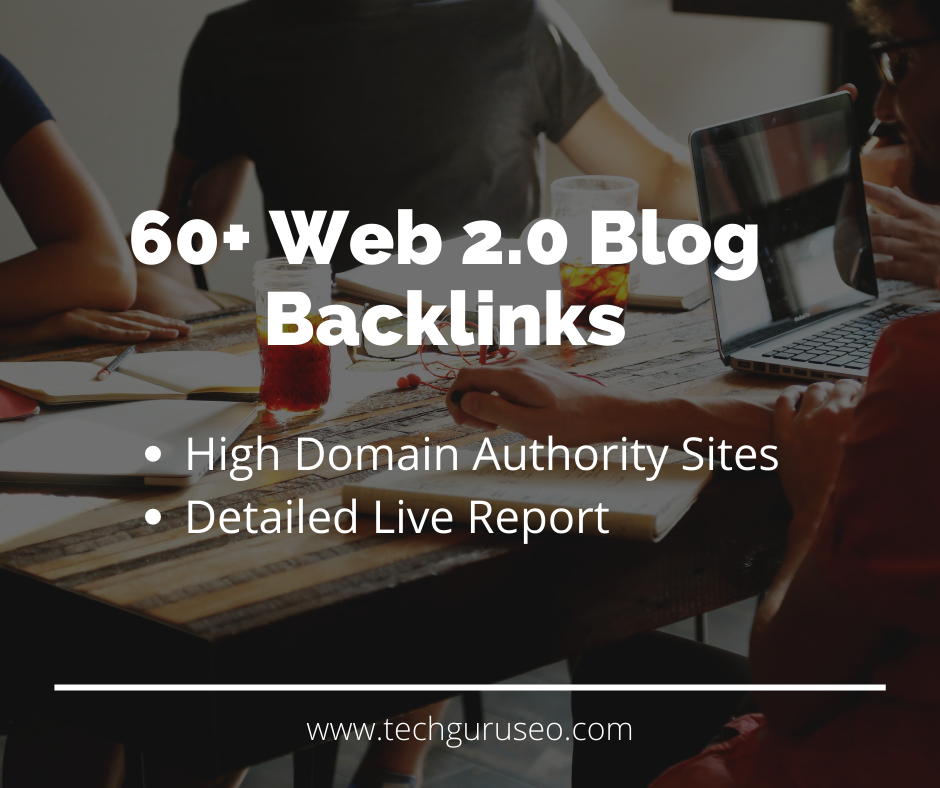 60+ Web 2.0 Blog submissions at High Domain Authority...