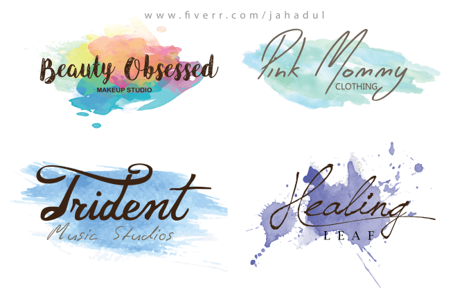 Design a watercolor signature logo