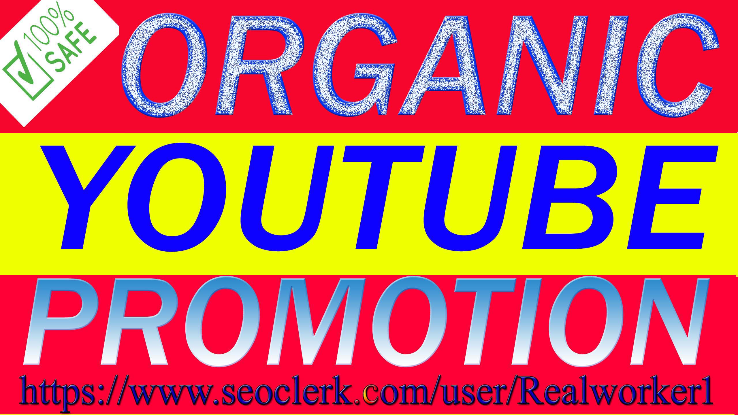 We Will Do Quick YouTube Video & Chanel Boost Via Real Audience 