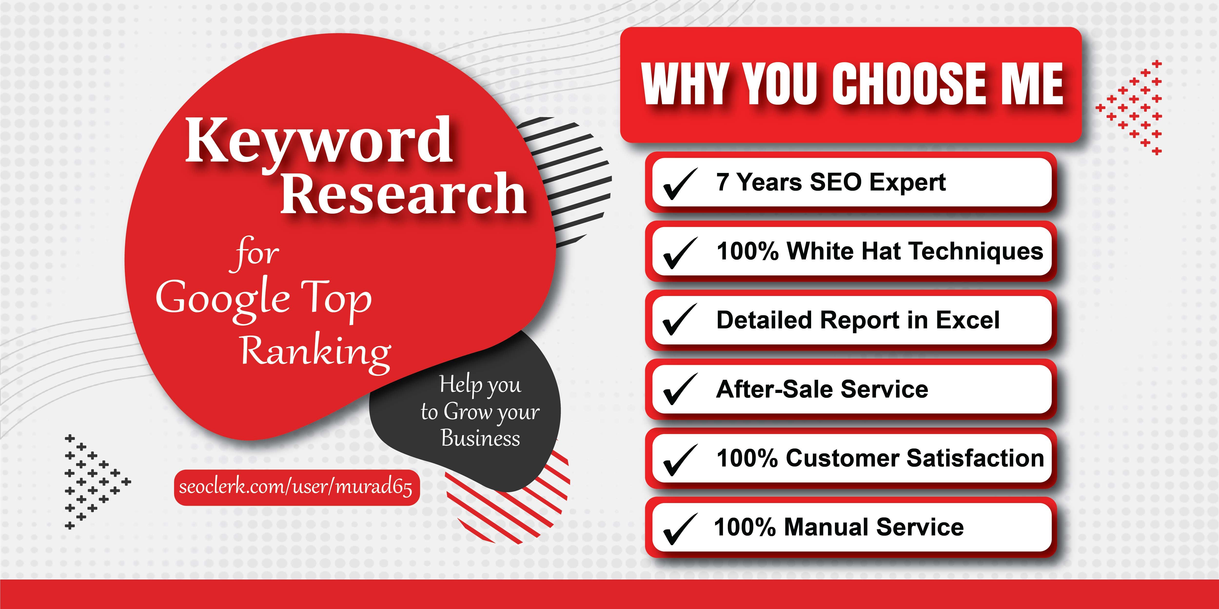 Excellent SEO Keyword Research and Competitor Analysis for Google Top Ranking
