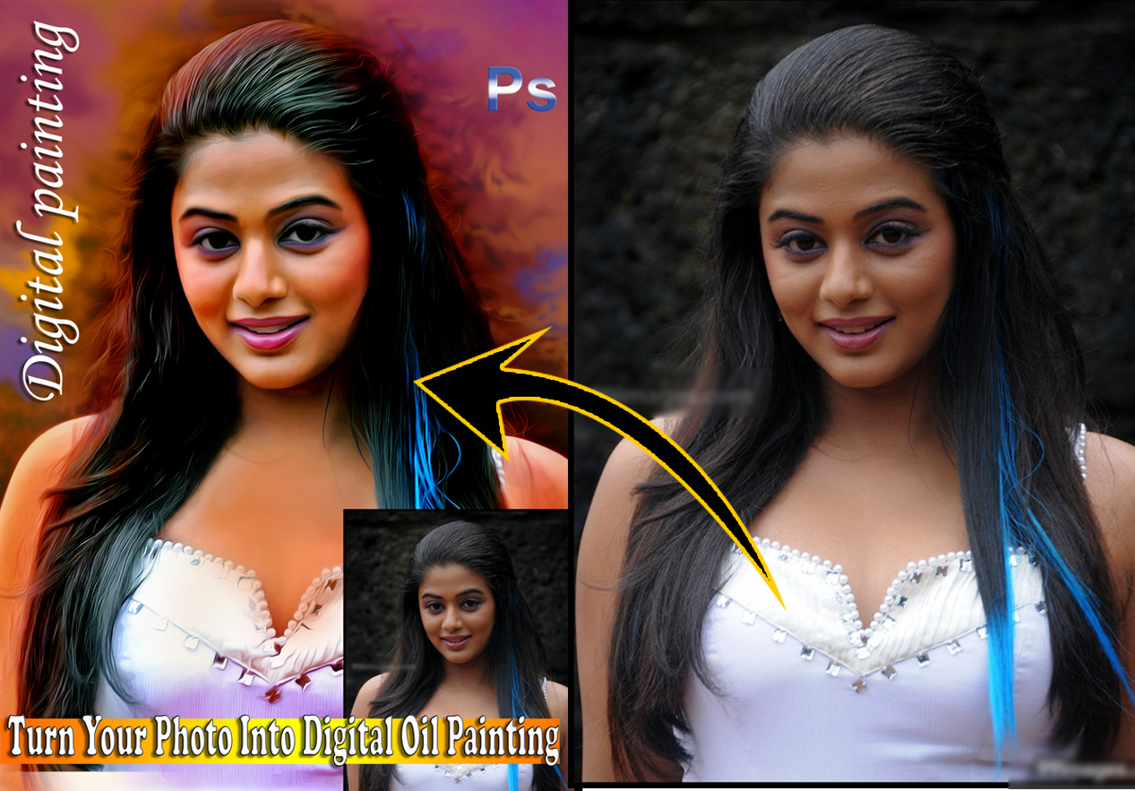 Draw Your Photo Into Oil Digital Painting Or Illustra...