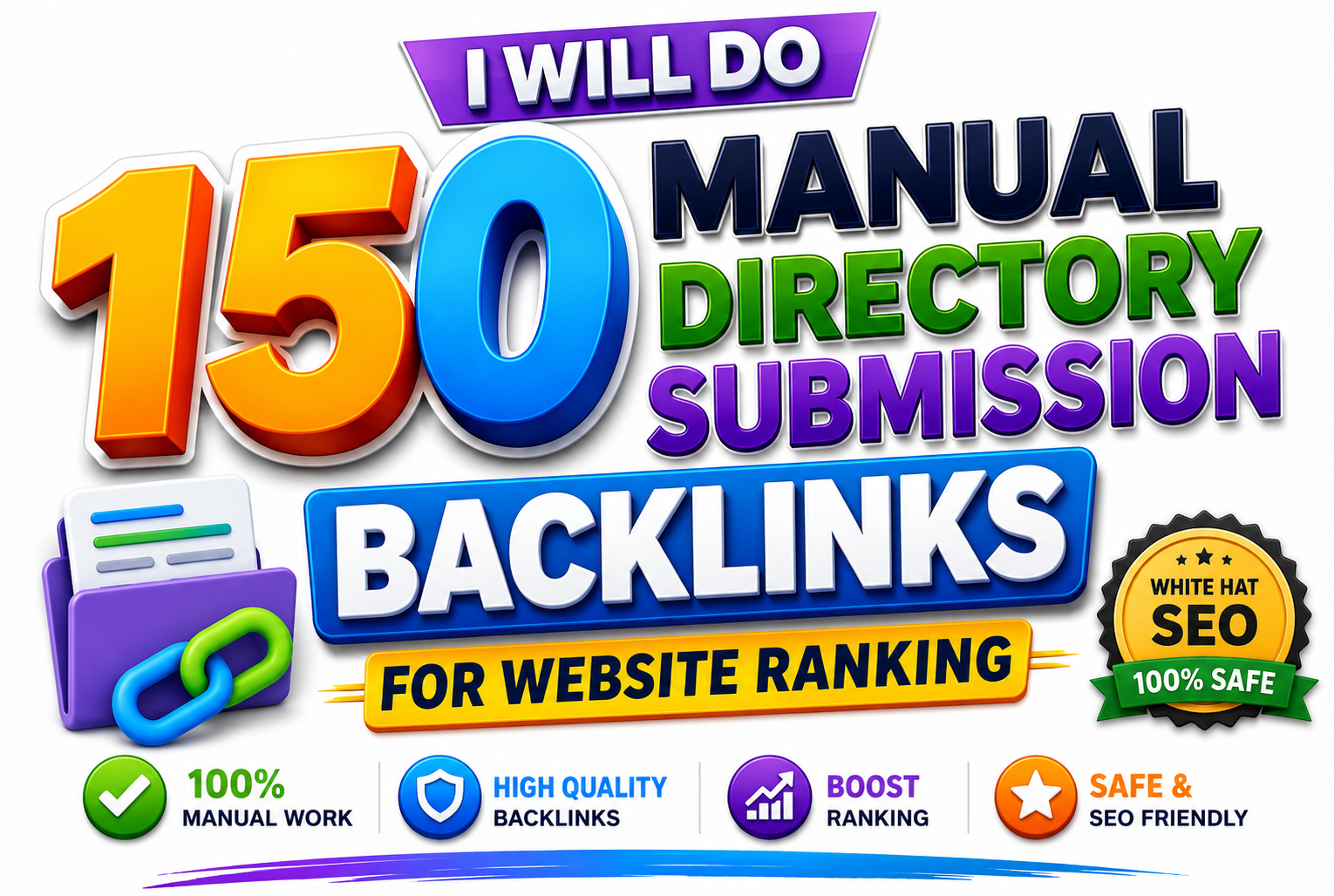 I Will Do 150 Manual Directory Submission Backlinks for Website Ranking