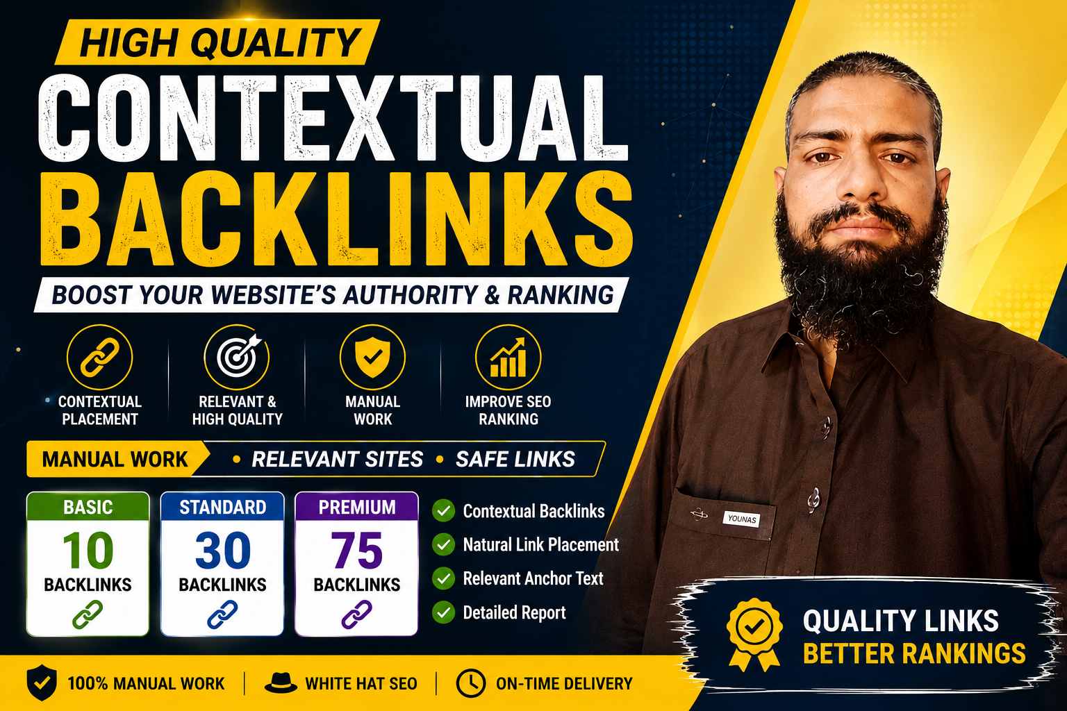 I will build contextual backlinks from relevant websi...