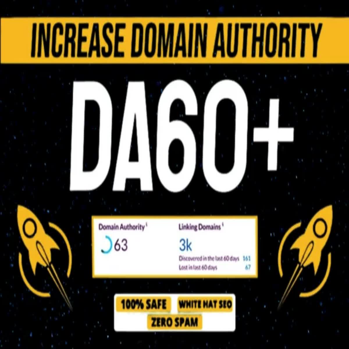 I will increase moz DA domain authority 60 plus of your website