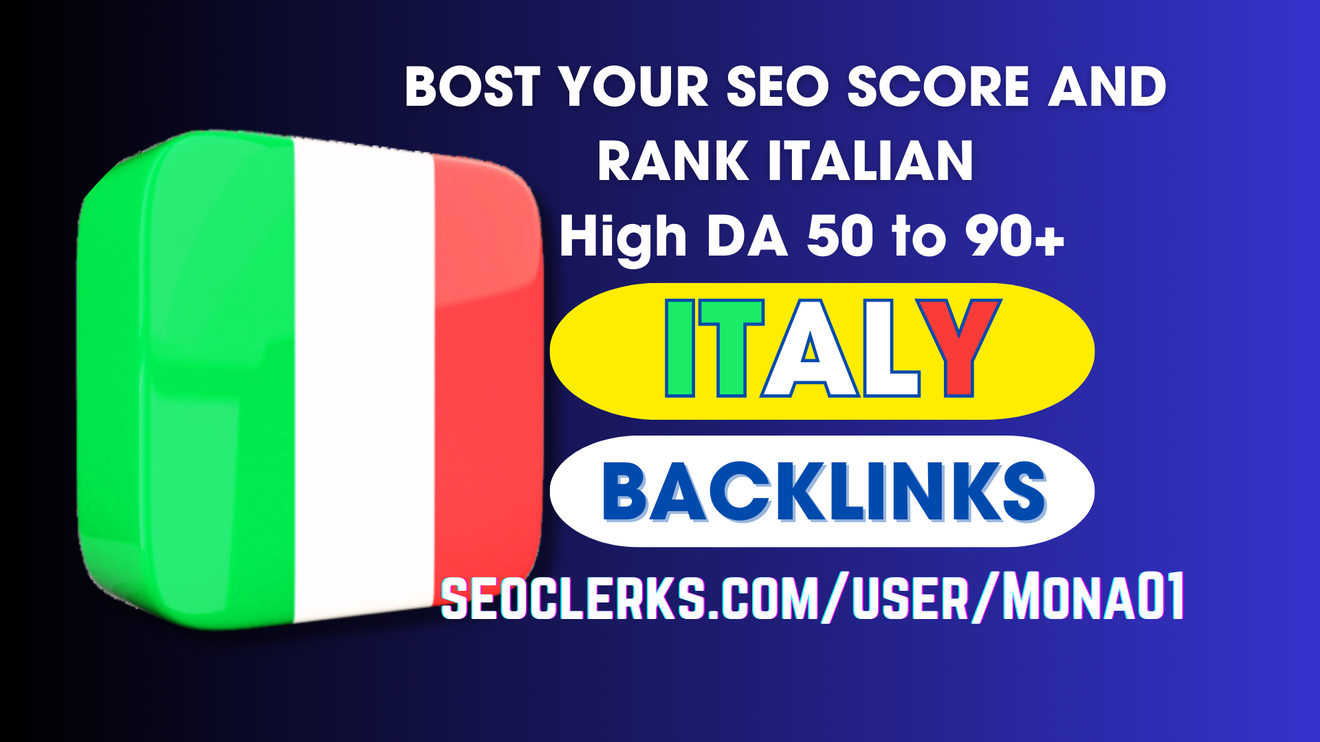 I will do 15 IT Doamin, 10 Dofollow italy site link-...