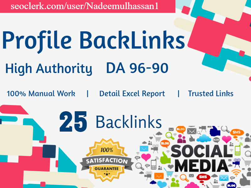 Manually Submit 25 High Authority Profile Backlinks
