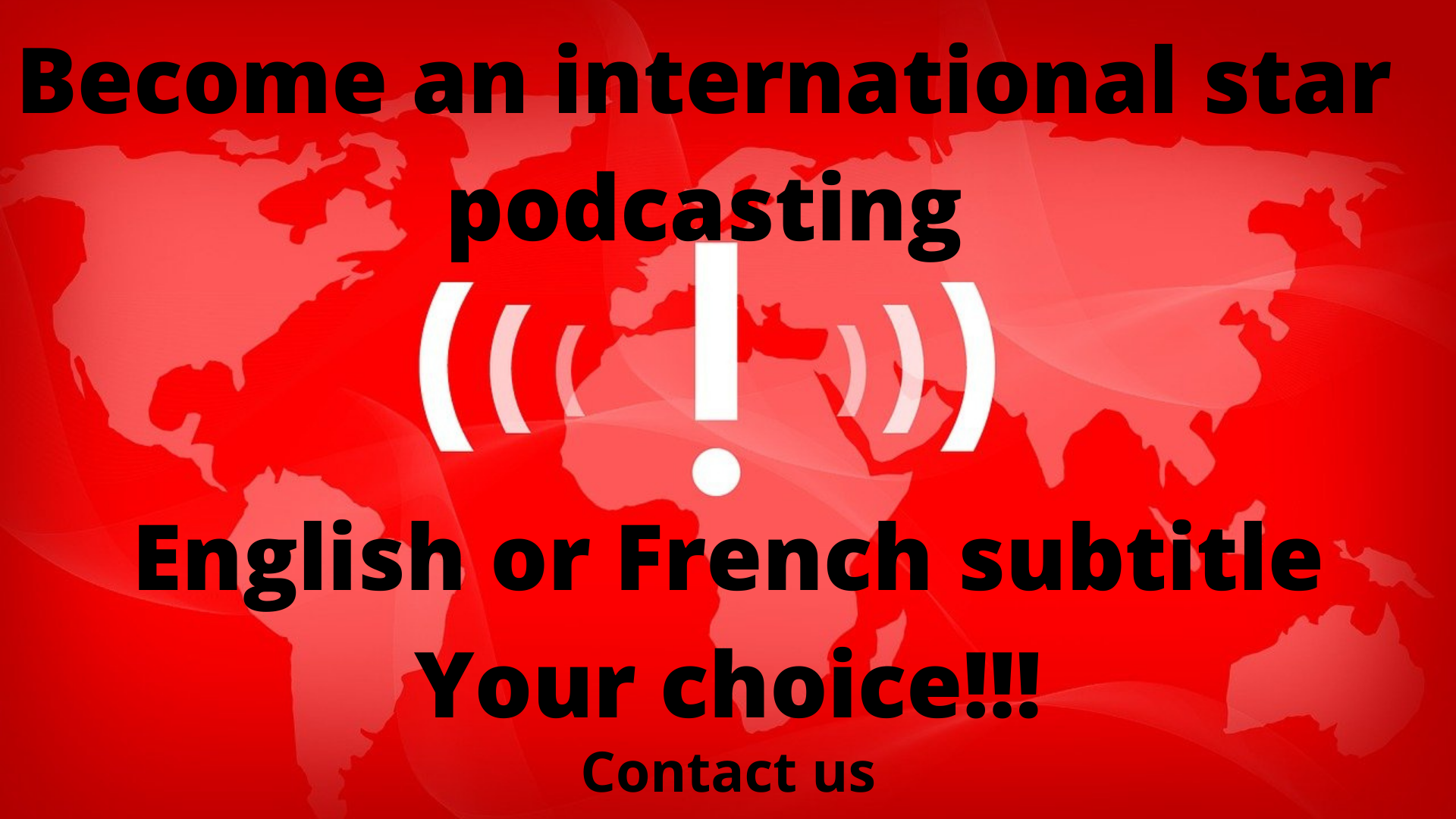 I will turn your podcast into video in English or French language