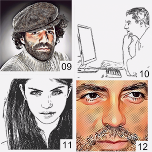 I will convert your image to cartoon vector drawing