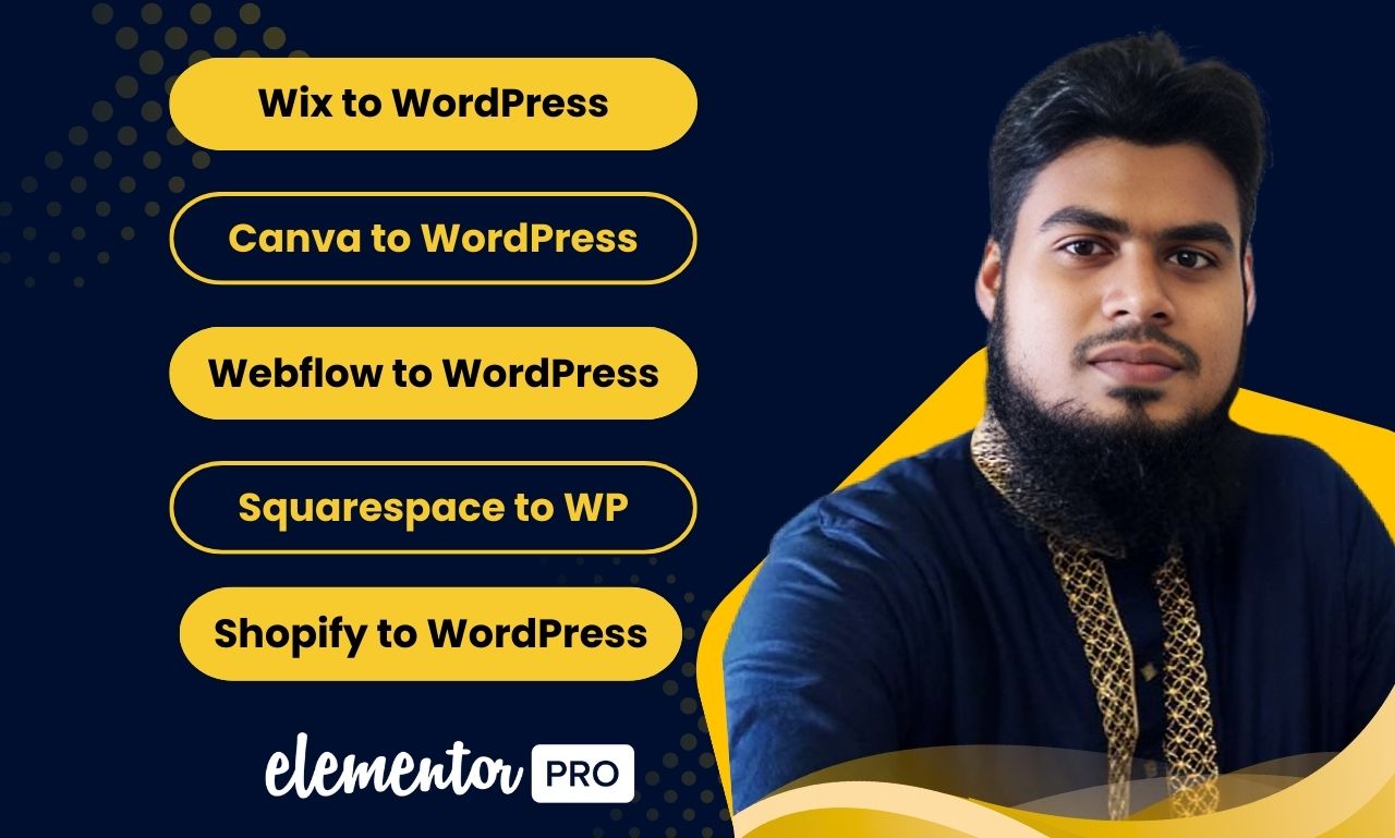 I will do wix to wordpress, canva to wordpress, rebuild any website into wordpress