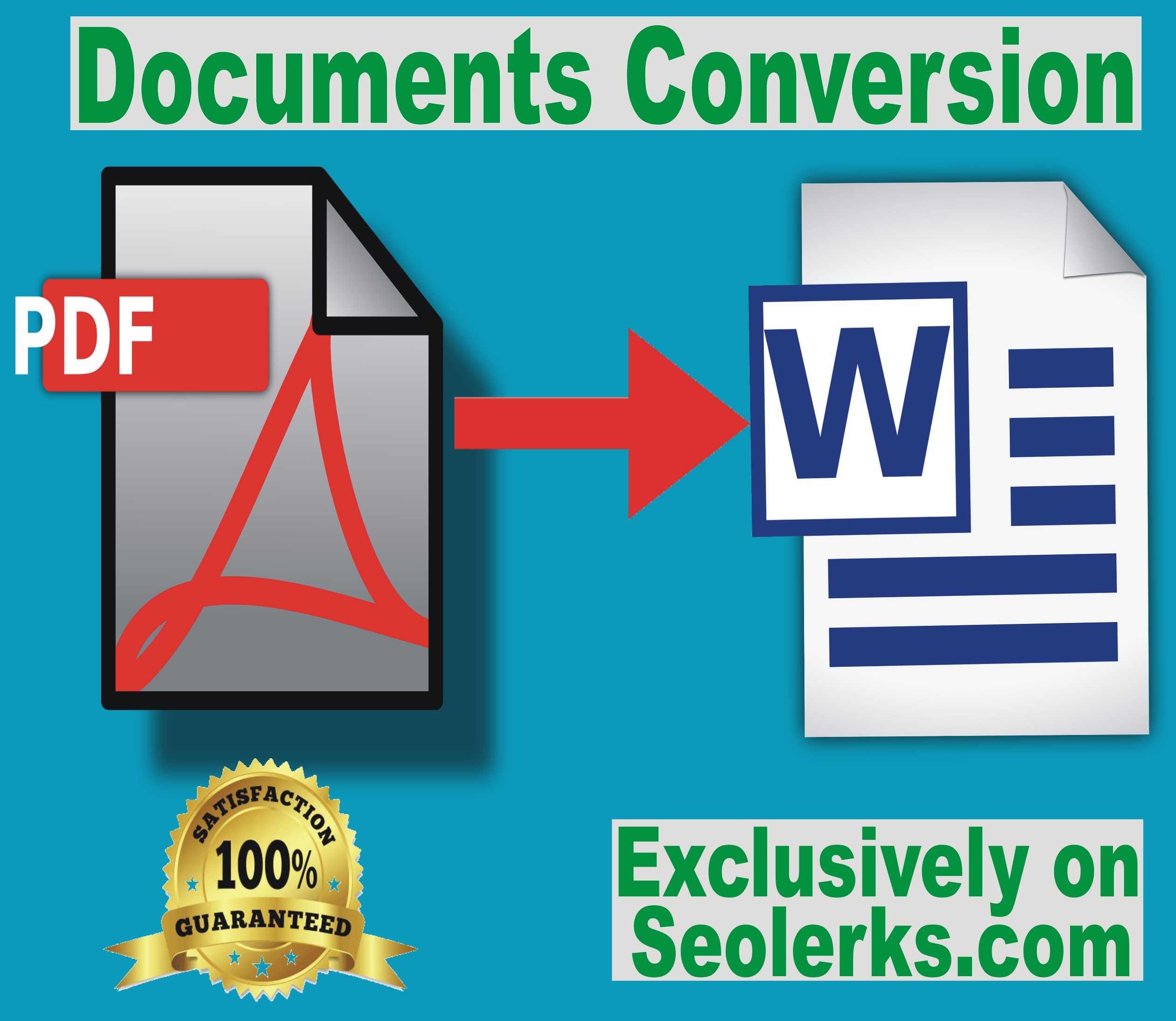I will convert your PDF format documents to Microsoft Word format documents for $5.