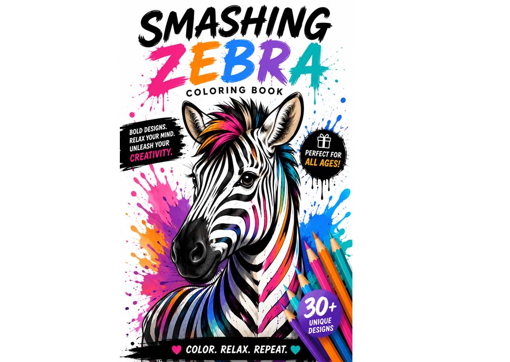 Get an Amazing Zebra and Friends Kids Coloring Book P...