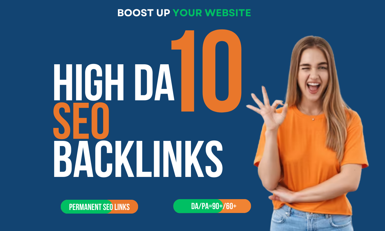 I will make 10 High Authority DA PA SEO link building...