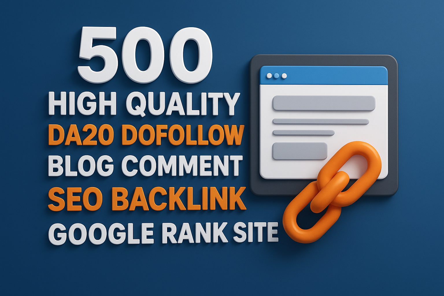 High quality DA20 dofollow blogcomment Seo backlink g...