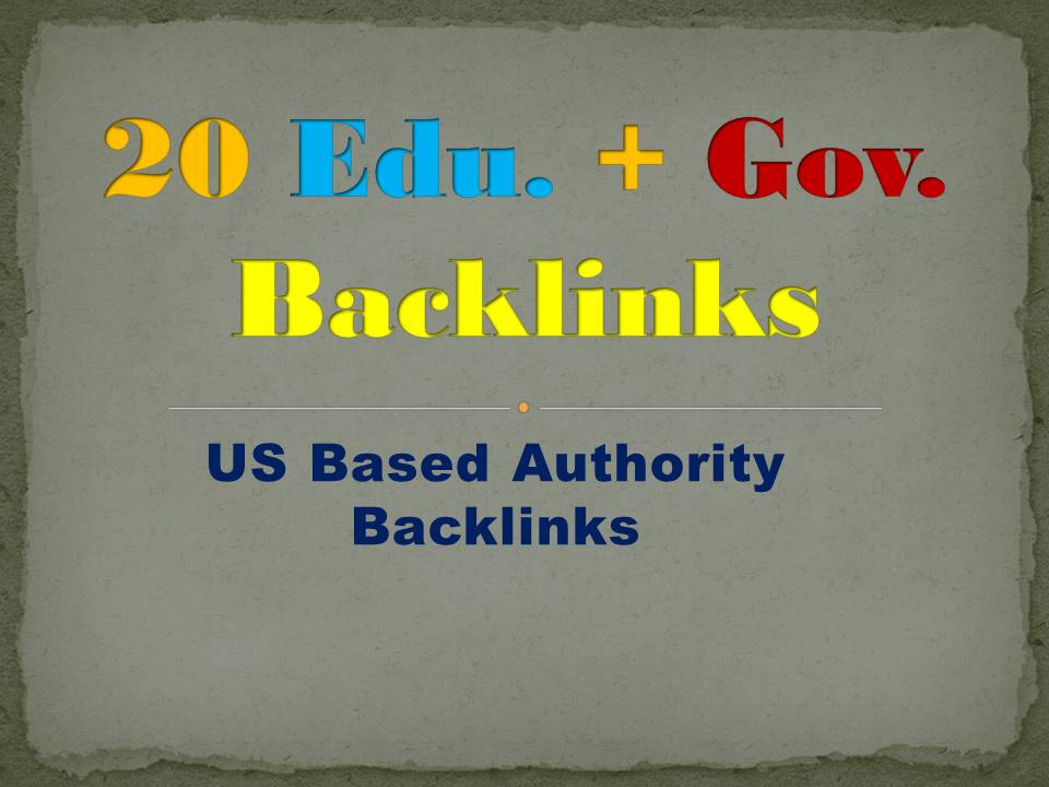 Get US based 20+ EDU. GOV. Backlinks to get actual ra...