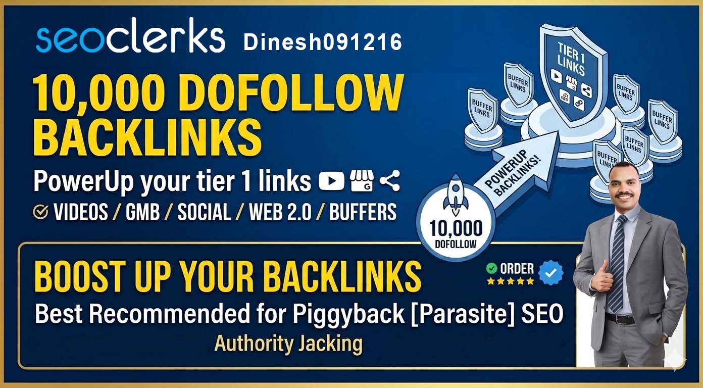 10,000 Dofollow GSA Ser/MR/SEO Backlinks-Tier 2 Backl...