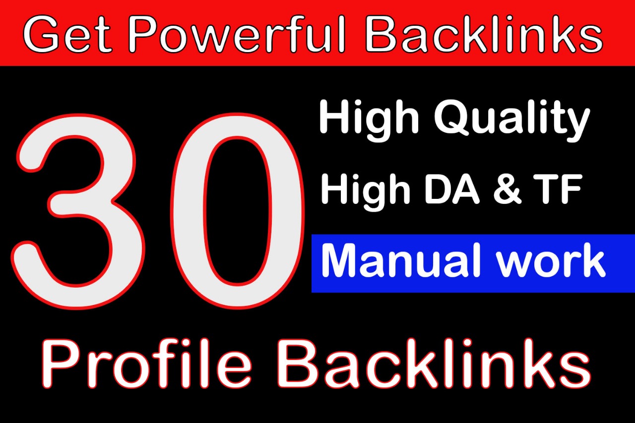 Limited offer - 30 Manual Backlinks DA +80 Save metho...