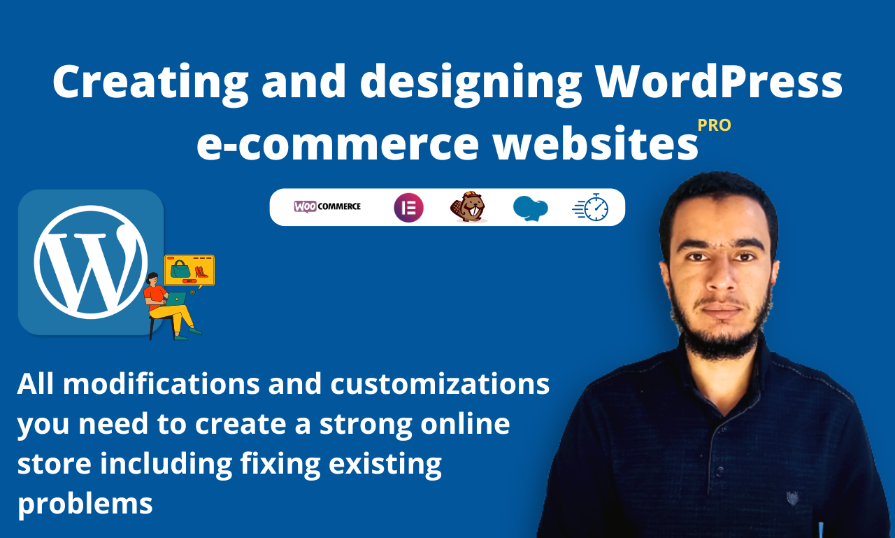 I will create an attractive and modern ecommerce word...