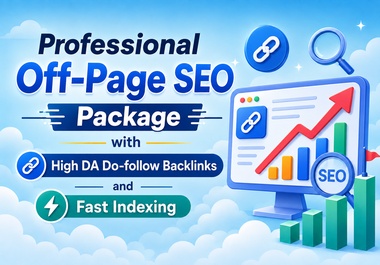 Professional Off-Page SEO Package Do-follow Backlinks Fast Indexing with High DA/DR 