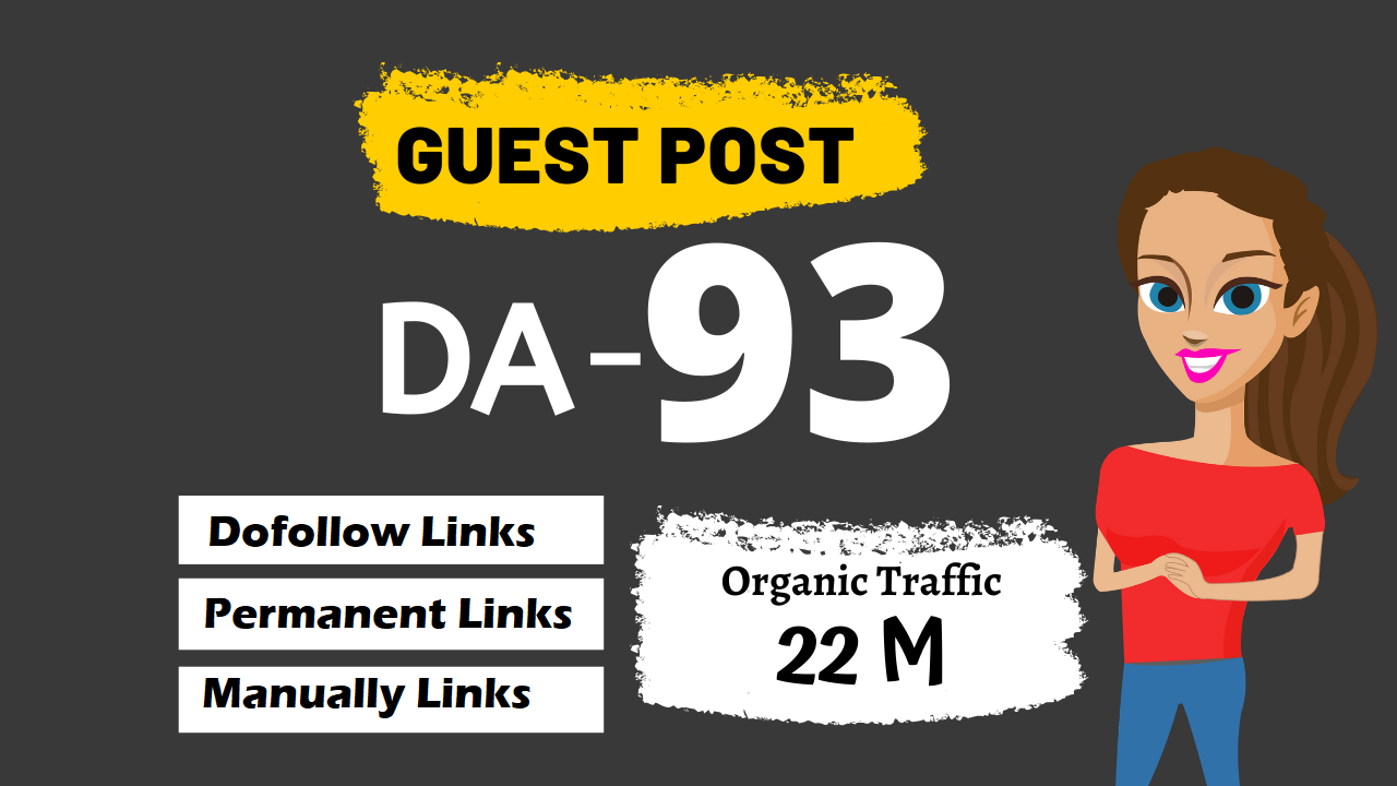 100 Guestpost On DA65-DA95+ Backlinks To Boost Site H...