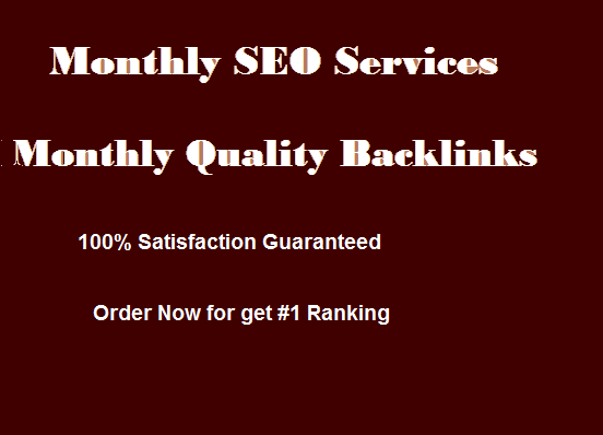 I will do monthly SEO maintenance monthly backlink of...