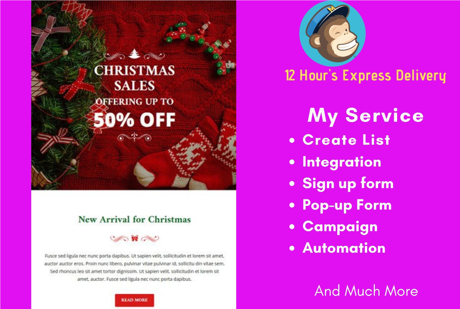 I will design mailchimp email template and newsletter in 12 hours