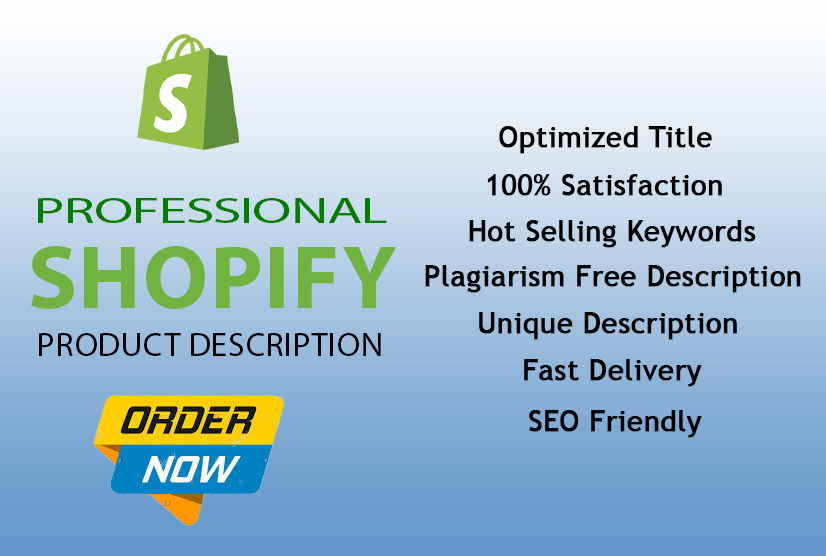 I will write 50 shopify product description, title a...