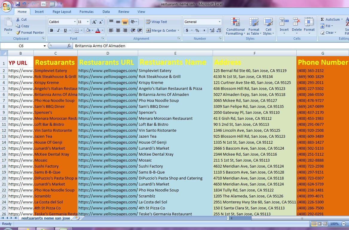 Web Research and Yellow Pages Scraping